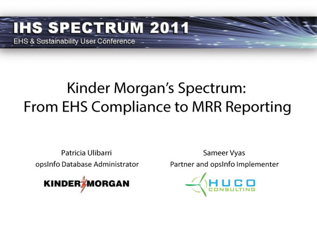 EHS Compliance & MRR Reporting Overview